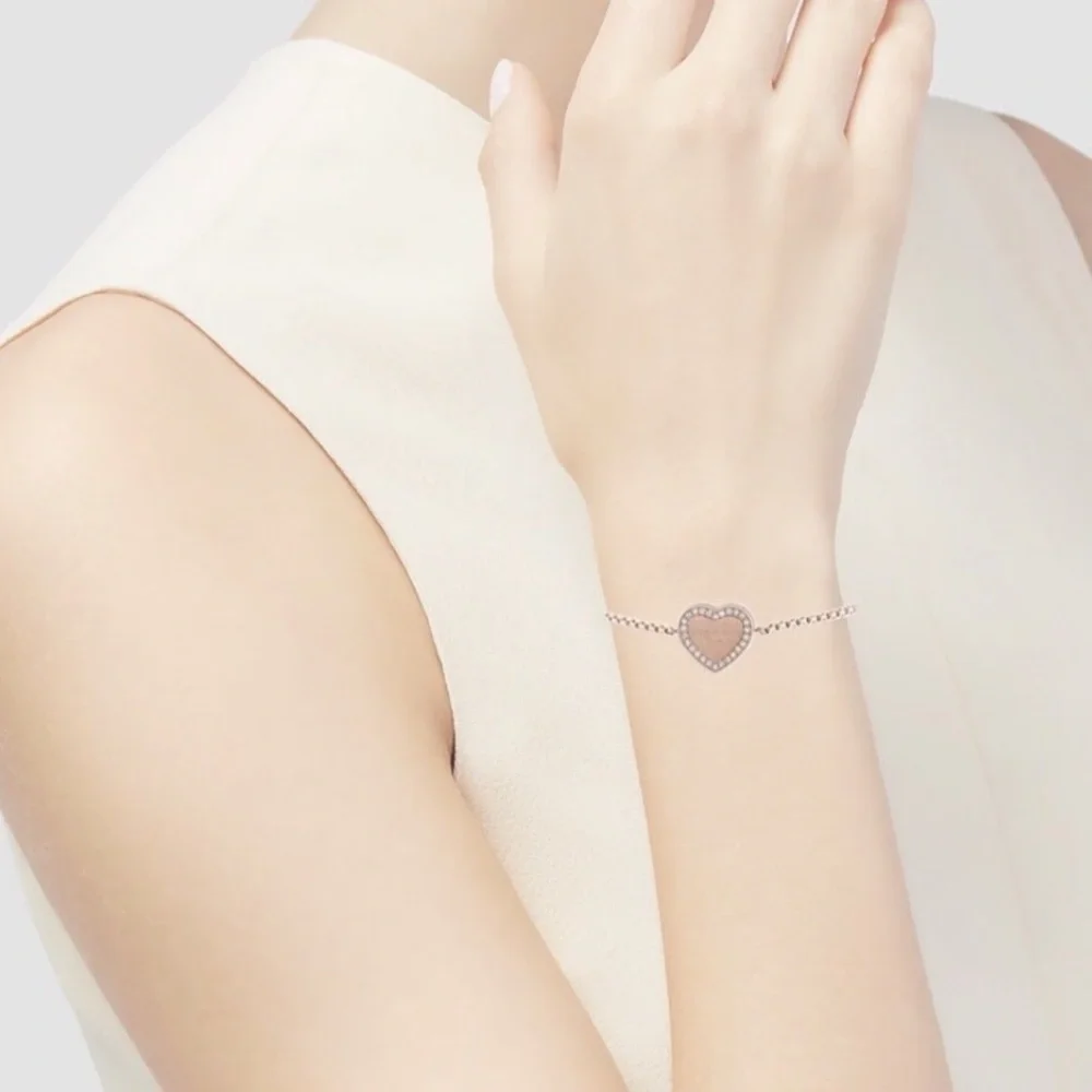 MICHAEL KORS Rose Gold Heart Slide Bracelet